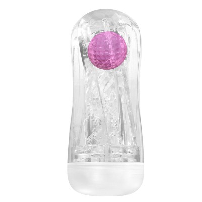 PRETTY LOVE - COPO DE MASTURBAÇÃO TEXTURIZADO 360º TRANSPARENTE - D-245970 - Dona Pimenta